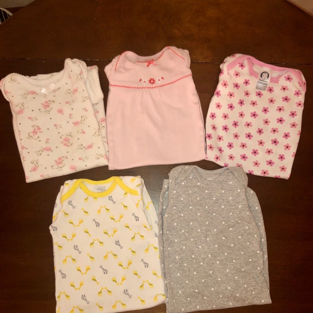 Newborn Nightgowns, Lot of 5